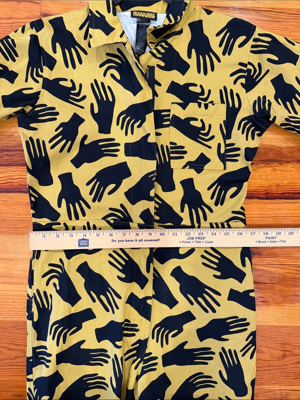 Nooworks Yellow & Black Hand-Print Jumpsuit - Picture 6 of 9